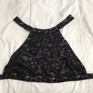 Black high neck bathing suit
